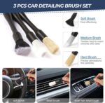 3-Piece Car Detailing Brush Set - Image 2