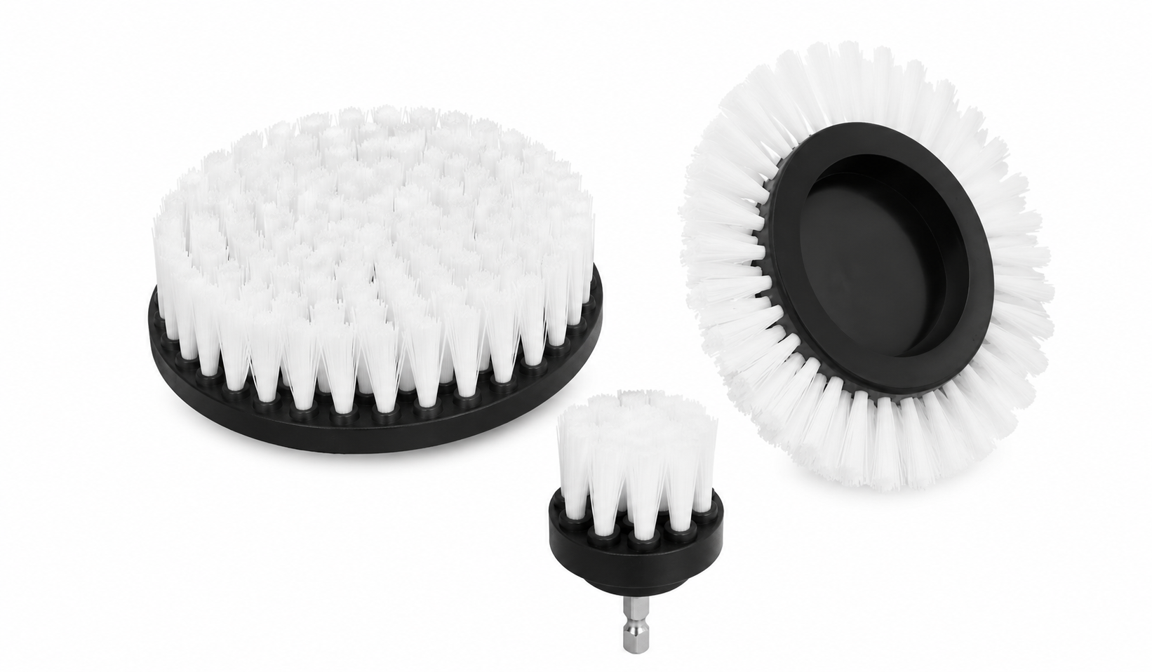 Drill Brush main image 3-Piece Drill Brush Set for Car Cleaning - Image 1