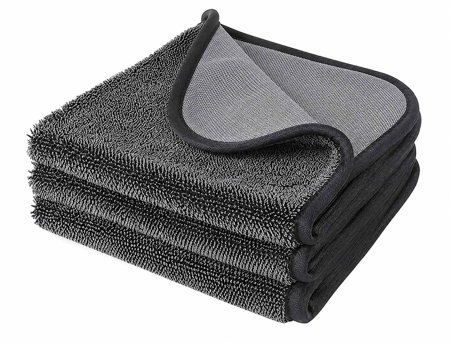 Grey Microfiber Towel main image Microfiber Car Wash Towels – 30 × 40 cm | 600 GSM Premium - Image 1
