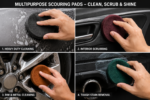 4-Piece Assorted Car Cleaning Scouring Pads - Image 2
